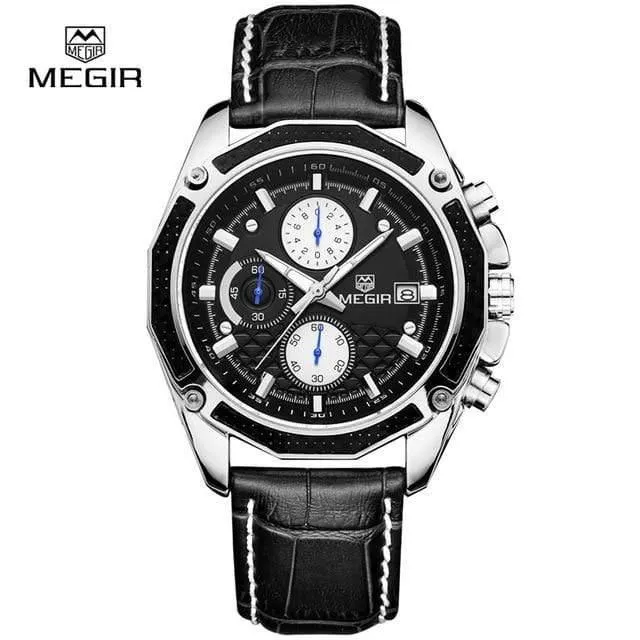 Quarz Herren Uhren Mode Echtes Leder Chronograph Uhr Uhr für Sanfte Männer Männliche Studenten Reloj Hombre