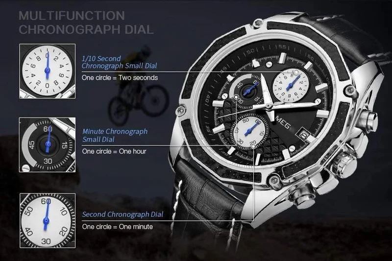 Quarz Herren Uhren Mode Echtes Leder Chronograph Uhr Uhr für Sanfte Männer Männliche Studenten Reloj Hombre