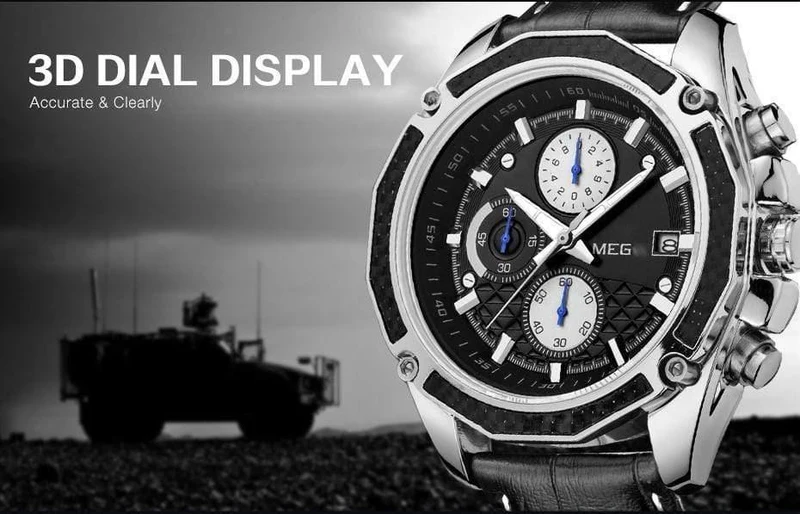 Quarz Herren Uhren Mode Echtes Leder Chronograph Uhr Uhr für Sanfte Männer Männliche Studenten Reloj Hombre
