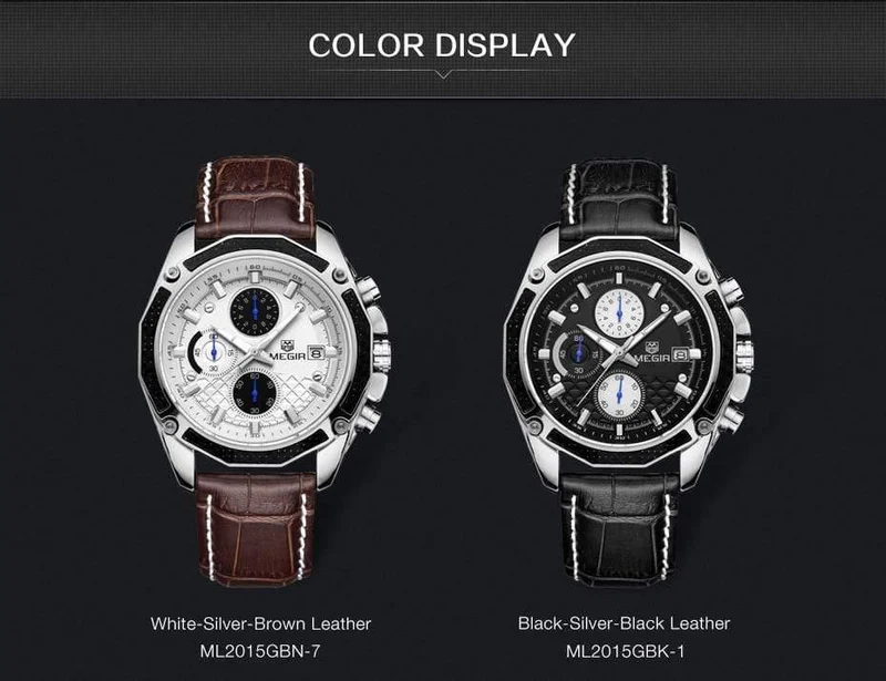 Quarz Herren Uhren Mode Echtes Leder Chronograph Uhr Uhr für Sanfte Männer Männliche Studenten Reloj Hombre