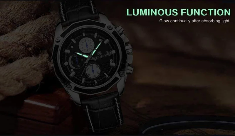 Quarz Herren Uhren Mode Echtes Leder Chronograph Uhr Uhr für Sanfte Männer Männliche Studenten Reloj Hombre