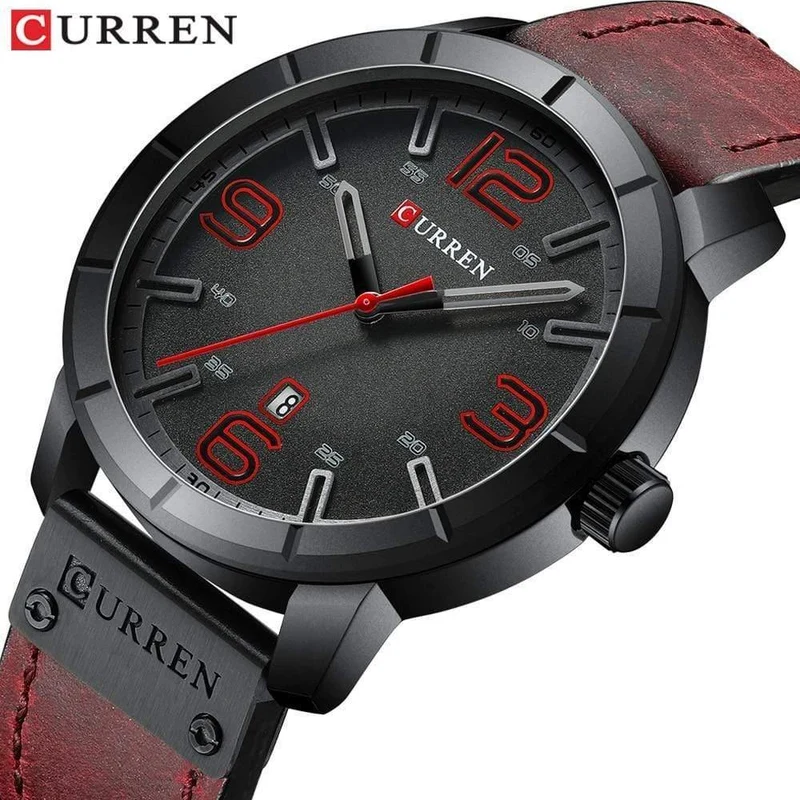 Herren Quarz Armbanduhren Männlichen Uhr Top Marke Luxus Reloj Hombres Leder Handgelenk Uhren mit Kalender