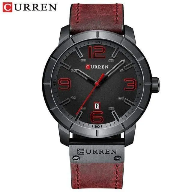 Herren Quarz Armbanduhren Männlichen Uhr Top Marke Luxus Reloj Hombres Leder Handgelenk Uhren mit Kalender