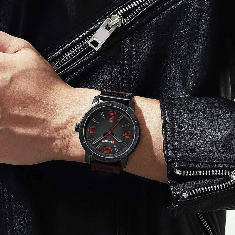 Herren Quarz Armbanduhren Männlichen Uhr Top Marke Luxus Reloj Hombres Leder Handgelenk Uhren mit Kalender