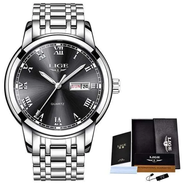 Uhr Männer Mode Sport Quarz Voller Stahl Gold Business Herren Uhren Top Brand Luxus Wasserdichte Uhr Relogio Masculino