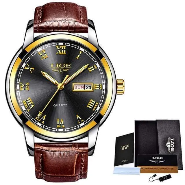 Uhr Männer Mode Sport Quarz Voller Stahl Gold Business Herren Uhren Top Brand Luxus Wasserdichte Uhr Relogio Masculino