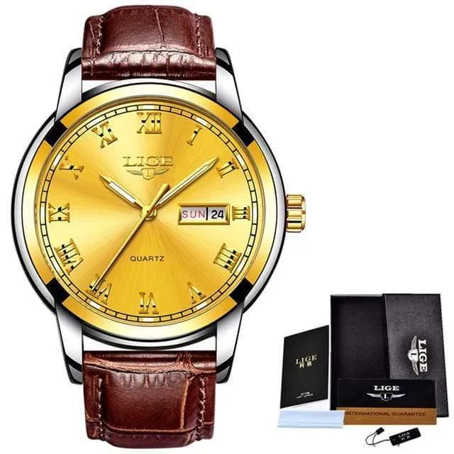 Uhr Männer Mode Sport Quarz Voller Stahl Gold Business Herren Uhren Top Brand Luxus Wasserdichte Uhr Relogio Masculino