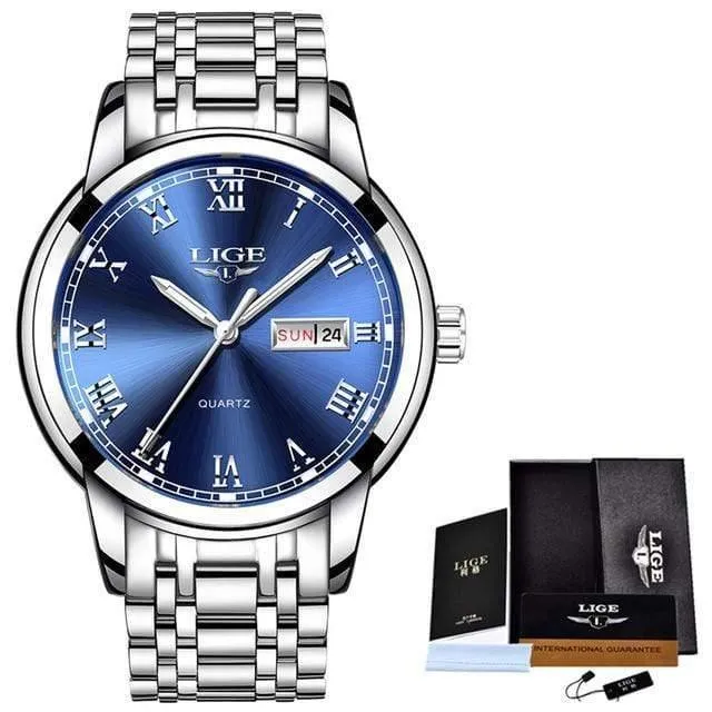 Uhr Männer Mode Sport Quarz Voller Stahl Gold Business Herren Uhren Top Brand Luxus Wasserdichte Uhr Relogio Masculino