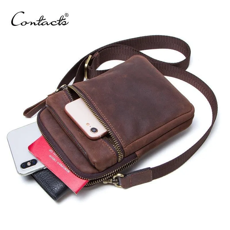 Leder Männer Hüfttasche für Handy Umhängetasche Reisetasche kleine Umhängetaschen Kartenhalter Taschen