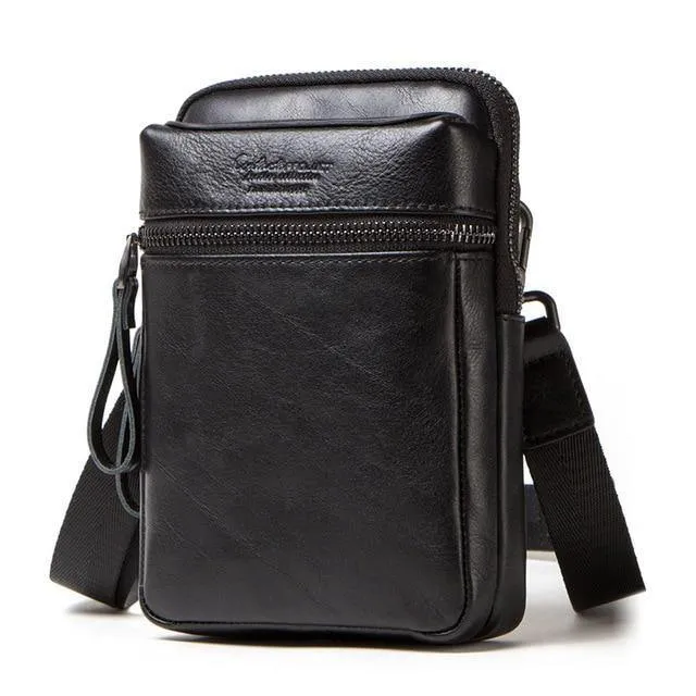 Leder Männer Hüfttasche für Handy Umhängetasche Reisetasche kleine Umhängetaschen Kartenhalter Taschen