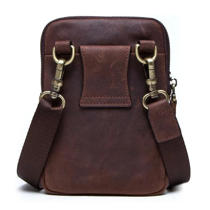 Leder Männer Hüfttasche für Handy Umhängetasche Reisetasche kleine Umhängetaschen Kartenhalter Taschen