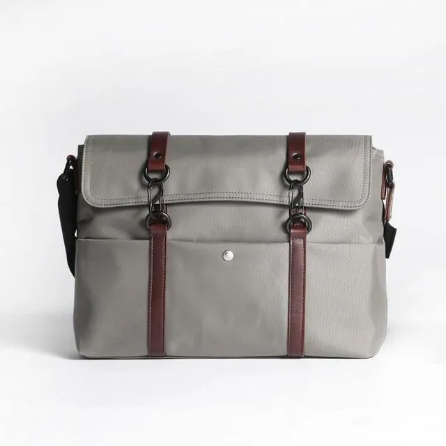 Herren Messenger Bags Canvas Umhängetasche Mode Männer Business Einfarbig Reise Handtasche für 13 Zoll Laptop