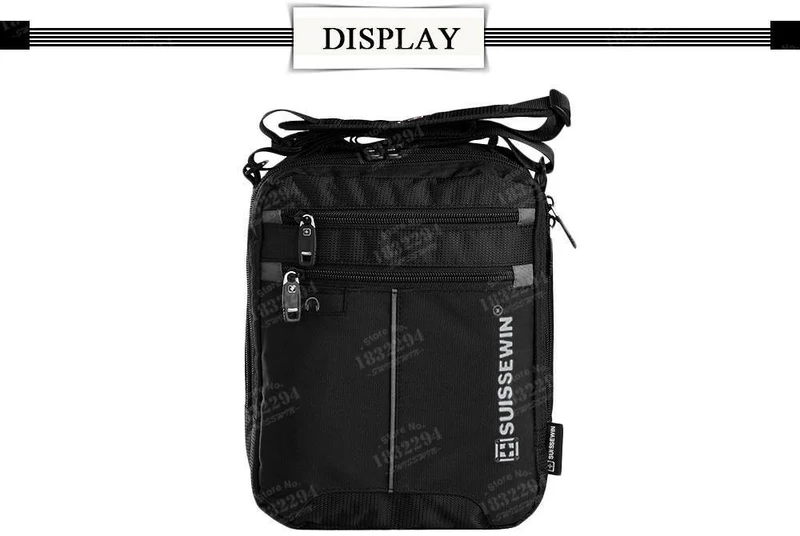 Umhängetasche Kleine Messenger Bag für Tablets und Dokumente Schwarze Herrenhandtasche 11-Zoll-Crossbody-Taschen für Studenten