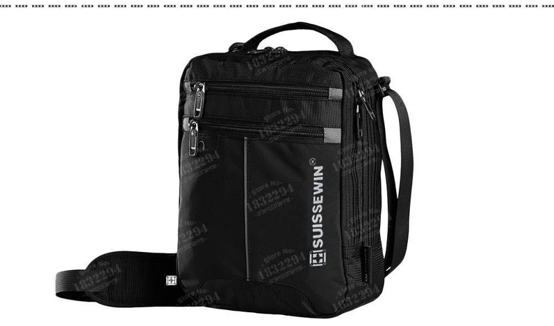 Umhängetasche Kleine Messenger Bag für Tablets und Dokumente Schwarze Herrenhandtasche 11-Zoll-Crossbody-Taschen für Studenten