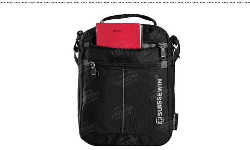 Umhängetasche Kleine Messenger Bag für Tablets und Dokumente Schwarze Herrenhandtasche 11-Zoll-Crossbody-Taschen für Studenten