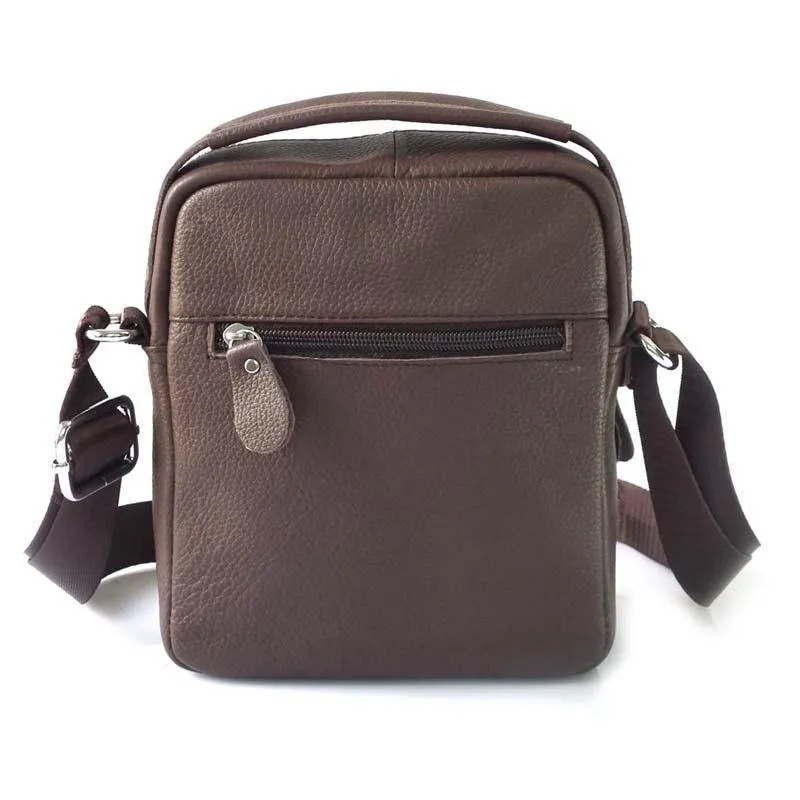 Leder Herren Tasche Rindsleder Schulter Mode Herren Messenger Bags Umhängetaschen Handtaschen Braun Herren Reisetasche