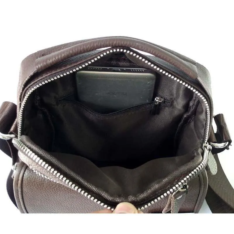 Leder Herren Tasche Rindsleder Schulter Mode Herren Messenger Bags Umhängetaschen Handtaschen Braun Herren Reisetasche