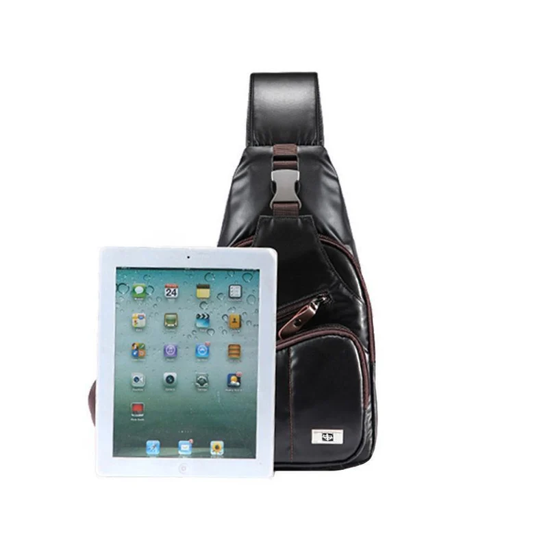 Leder herren Tasche Reise Einzelnen Schulter Messenger Taschen Mehrzweck Brust Pack Casual multifunktionale Bolsas