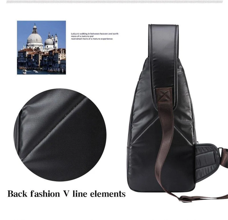 Leder herren Tasche Reise Einzelnen Schulter Messenger Taschen Mehrzweck Brust Pack Casual multifunktionale Bolsas