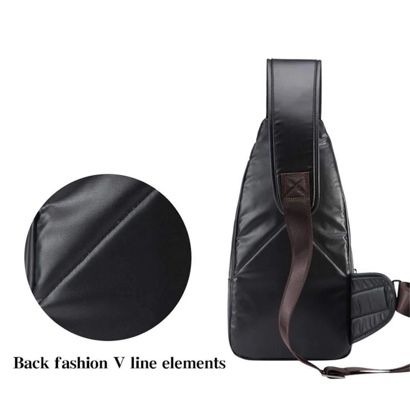 Leder herren Tasche Reise Einzelnen Schulter Messenger Taschen Mehrzweck Brust Pack Casual multifunktionale Bolsas