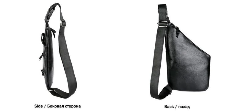 Leder Mann Messenger Bag Marke Schwarz Herrenmode Brusttasche Mit Fronttasche Casual Männer Sling Bag