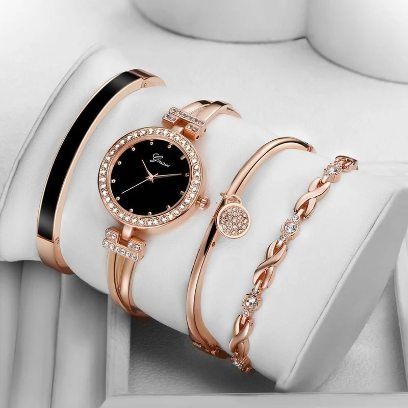 Uhr Frauen Rose Gold Diamant Armbanduhr Luxus Schmuck Damen Female Girl Hour Casual Quarz Armbanduhren
