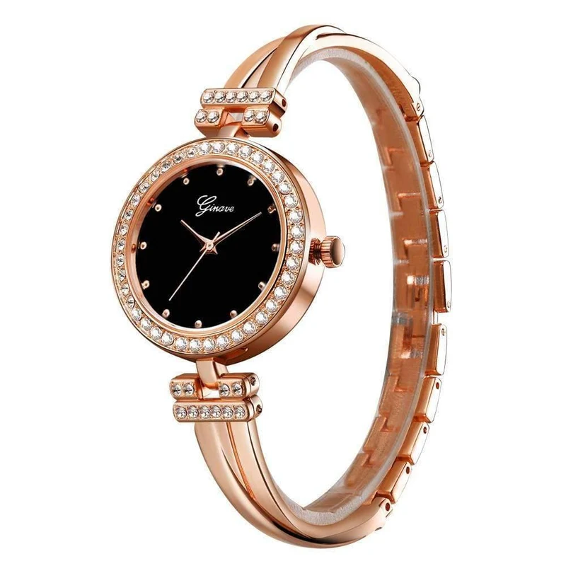 Uhr Frauen Rose Gold Diamant Armbanduhr Luxus Schmuck Damen Female Girl Hour Casual Quarz Armbanduhren