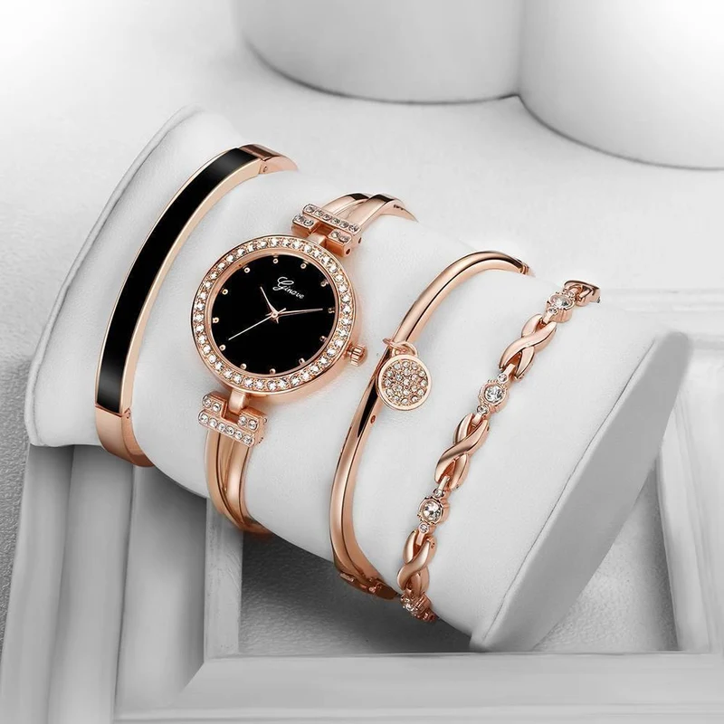 Uhr Frauen Rose Gold Diamant Armbanduhr Luxus Schmuck Damen Female Girl Hour Casual Quarz Armbanduhren