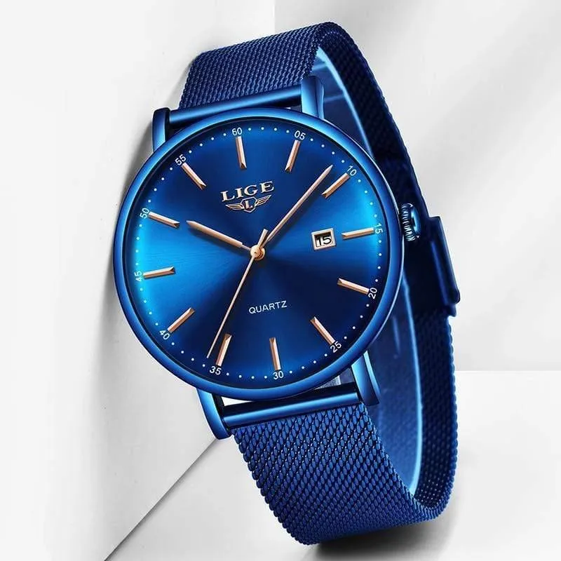 Uhr Edelstahl Mesh Gürtel Wasserdichte Uhr Quarz Armbanduhr Frauen uhr Relogio Masculino