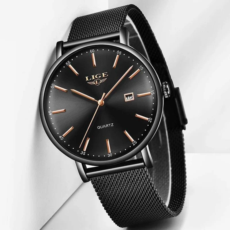Uhr Edelstahl Mesh Gürtel Wasserdichte Uhr Quarz Armbanduhr Frauen uhr Relogio Masculino