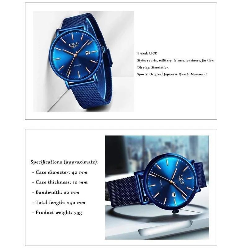 Uhr Edelstahl Mesh Gürtel Wasserdichte Uhr Quarz Armbanduhr Frauen uhr Relogio Masculino
