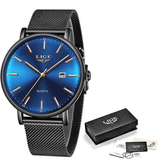 Uhr Edelstahl Mesh Gürtel Wasserdichte Uhr Quarz Armbanduhr Frauen uhr Relogio Masculino