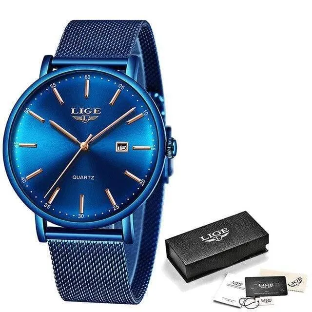 Uhr Edelstahl Mesh Gürtel Wasserdichte Uhr Quarz Armbanduhr Frauen uhr Relogio Masculino