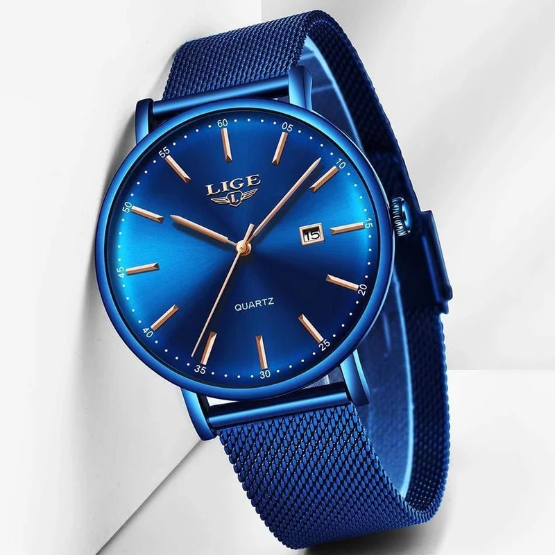 Uhr Edelstahl Mesh Gürtel Wasserdichte Uhr Quarz Armbanduhr Frauen uhr Relogio Masculino
