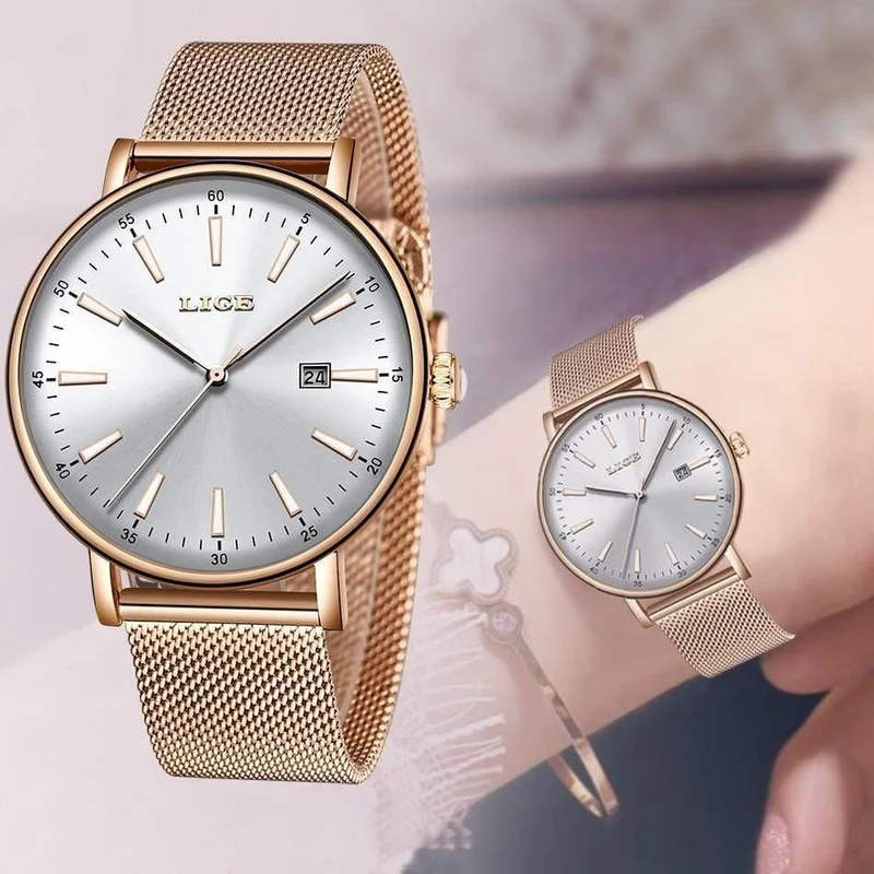 Edelstahl Uhren Frauen Top Marke Luxus Casual Clock Damen Armbanduhr Relogio Feminino