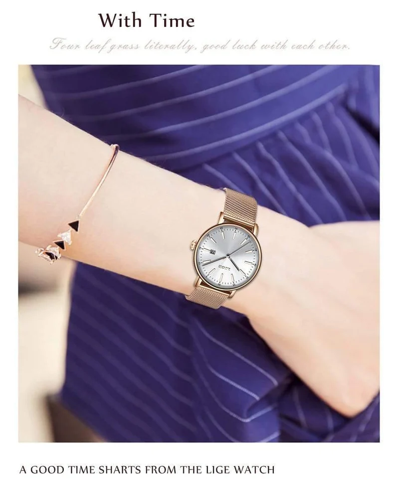 Edelstahl Uhren Frauen Top Marke Luxus Casual Clock Damen Armbanduhr Relogio Feminino