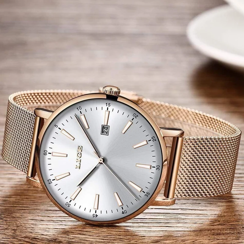 Edelstahl Uhren Frauen Top Marke Luxus Casual Clock Damen Armbanduhr Relogio Feminino