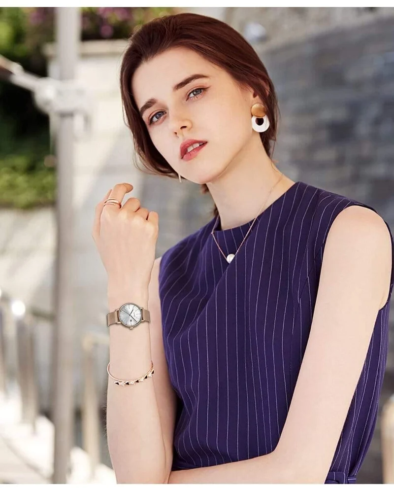 Edelstahl Uhren Frauen Top Marke Luxus Casual Clock Damen Armbanduhr Relogio Feminino