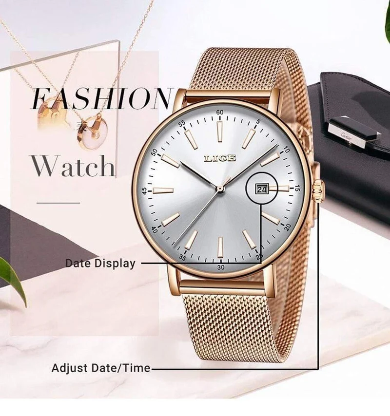 Edelstahl Uhren Frauen Top Marke Luxus Casual Clock Damen Armbanduhr Relogio Feminino