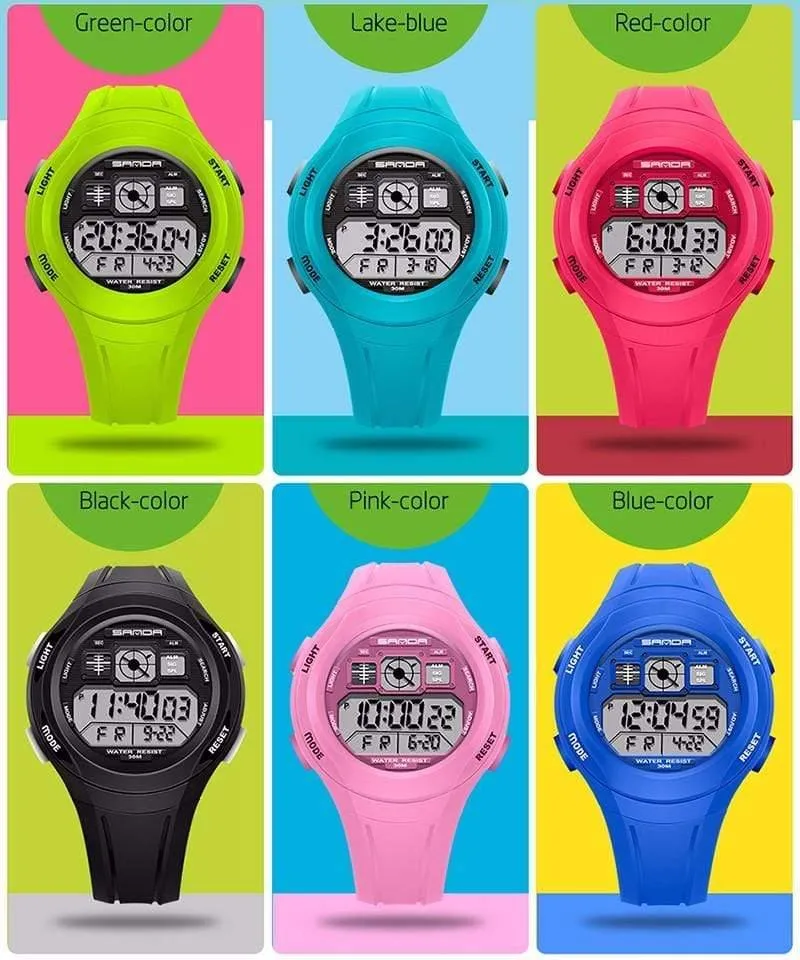 Kinderuhren Kinderuhren Sport Cartoon Casual Digitaluhr Jungen Mädchen LED Smart Multifunktions-Armbanduhren
