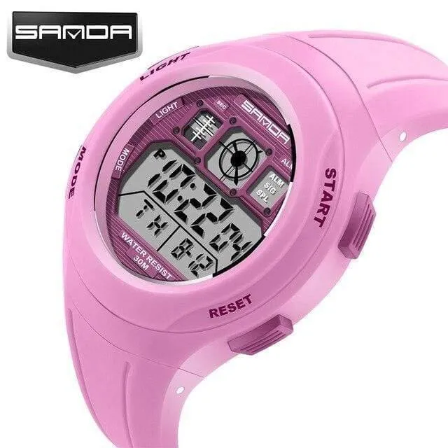 Kinderuhren Kinderuhren Sport Cartoon Casual Digitaluhr Jungen Mädchen LED Smart Multifunktions-Armbanduhren