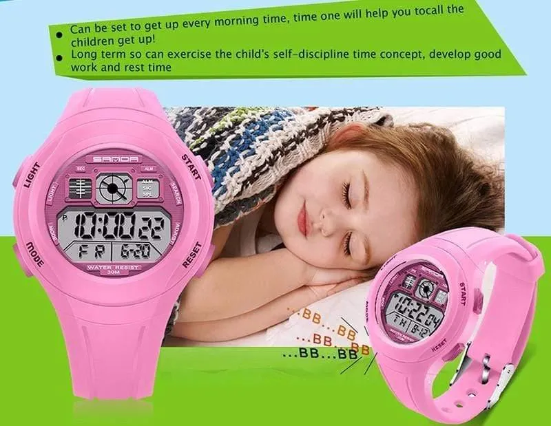 Kinderuhren Kinderuhren Sport Cartoon Casual Digitaluhr Jungen Mädchen LED Smart Multifunktions-Armbanduhren