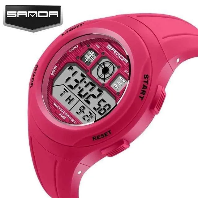 Kinderuhren Kinderuhren Sport Cartoon Casual Digitaluhr Jungen Mädchen LED Smart Multifunktions-Armbanduhren