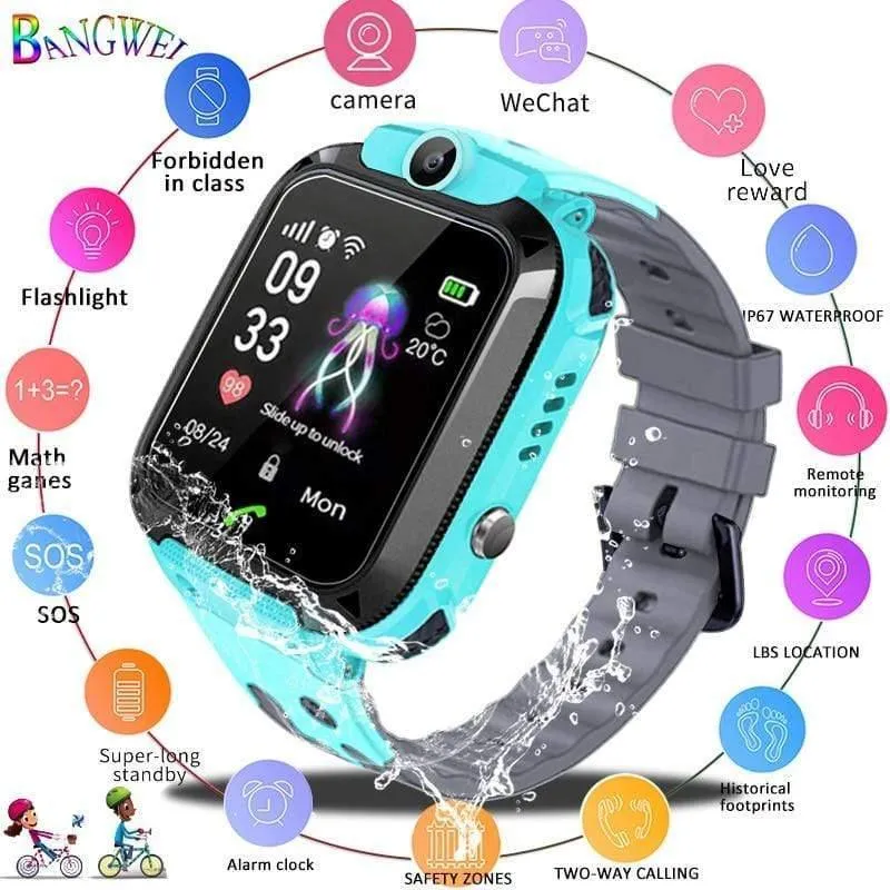 Smartwatch LBS Kid Smartwatches Babyuhr für Kinder SOS-Anruf Standortfinder Locator Tracker Anti-verlorene Uhren