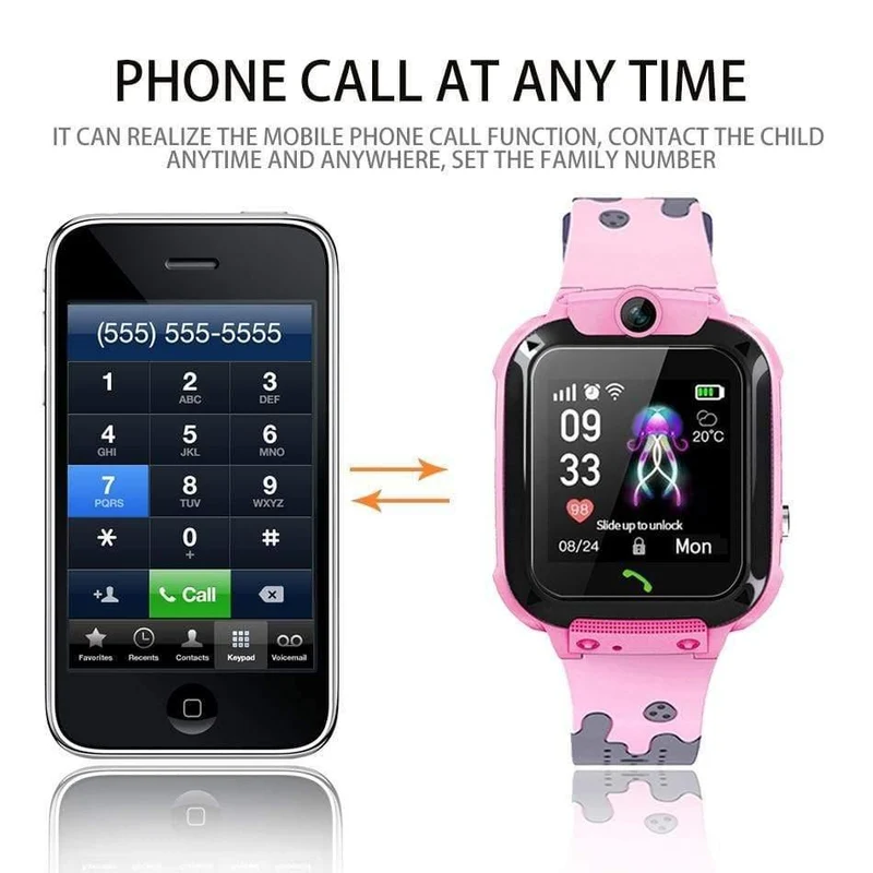 Smartwatch LBS Kid Smartwatches Babyuhr für Kinder SOS-Anruf Standortfinder Locator Tracker Anti-verlorene Uhren