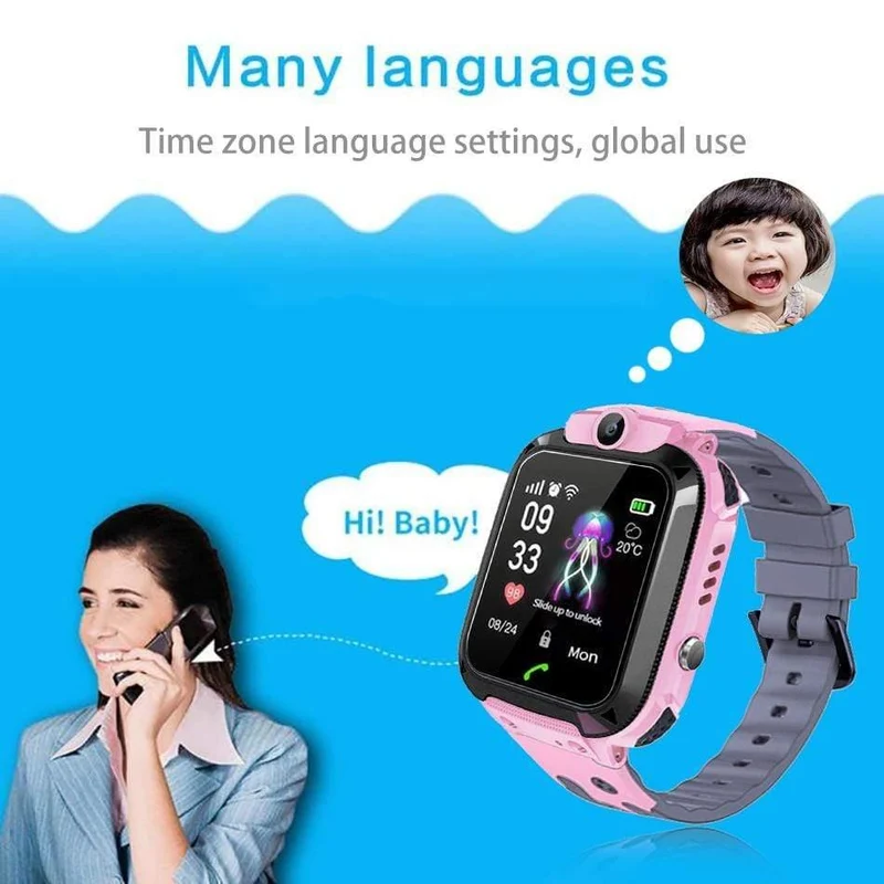 Smartwatch LBS Kid Smartwatches Babyuhr für Kinder SOS-Anruf Standortfinder Locator Tracker Anti-verlorene Uhren