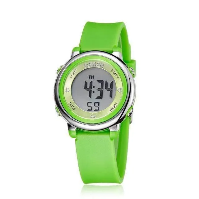 Digitale Sport-Jungenuhren für Mädchen, blaue Kinderuhr, wasserdicht, LED-Alarm, Studentenuhr, relogio infantil