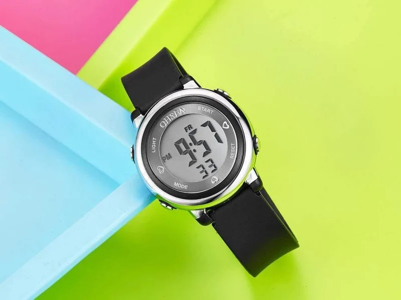 Digitale Sport-Jungenuhren für Mädchen, blaue Kinderuhr, wasserdicht, LED-Alarm, Studentenuhr, relogio infantil