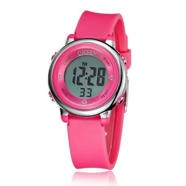 Digitale Sport-Jungenuhren für Mädchen, blaue Kinderuhr, wasserdicht, LED-Alarm, Studentenuhr, relogio infantil