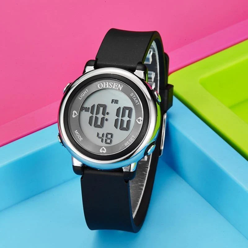 Digitale Sport-Jungenuhren für Mädchen, blaue Kinderuhr, wasserdicht, LED-Alarm, Studentenuhr, relogio infantil